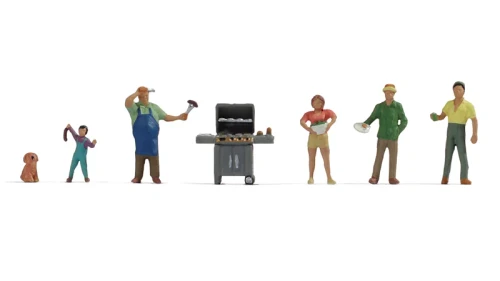 Noch HO Model Figures - Barbeque Party