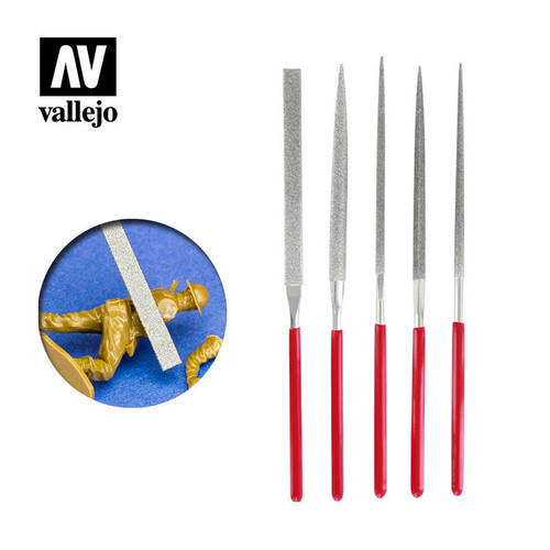 Vallejo Set of 5 Diamond Needle Files