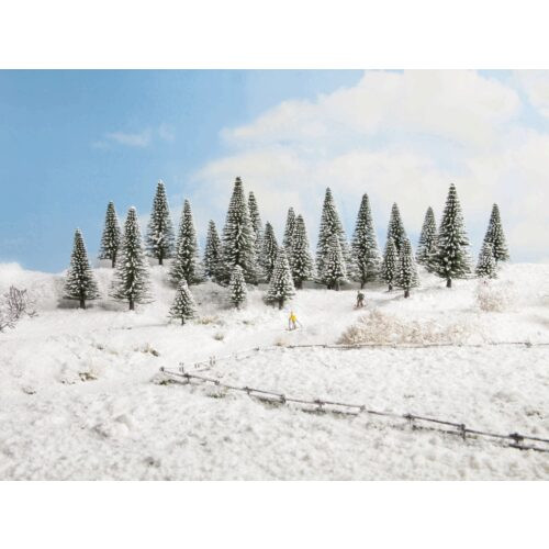 Noch Snowy Fir Trees 5-14cm 10pc