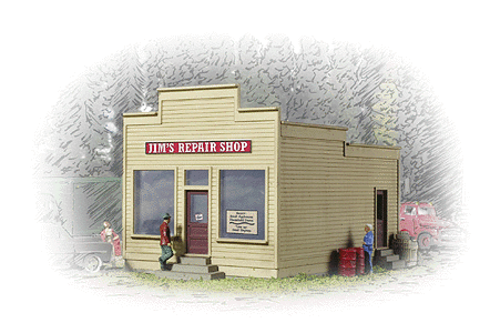 Walthers N Jim's Repair Shop Kit