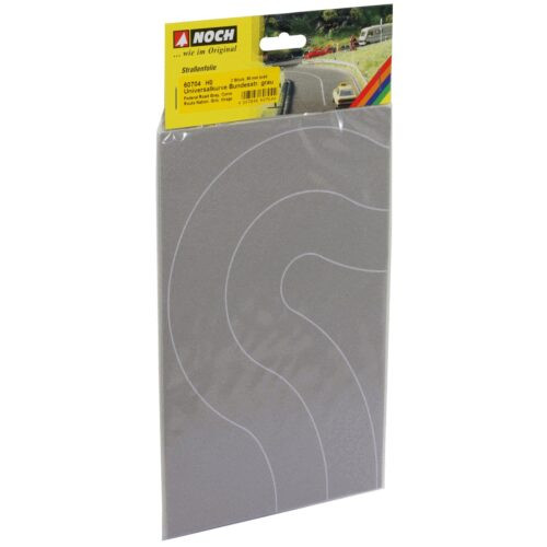 Noch HO Federal Road Curve Grey