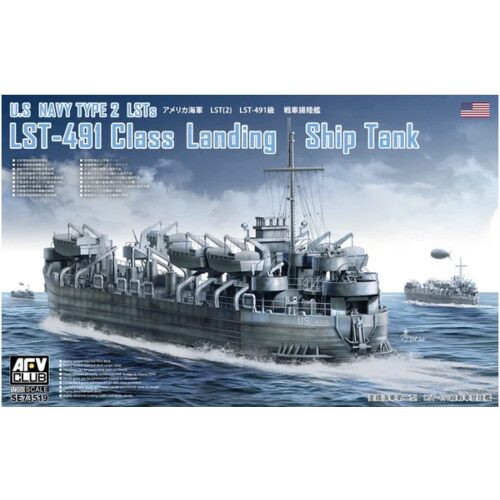AFV Club 1:350 US Navy Landing Ship Tank Class LST-491 Plastic Model Kit