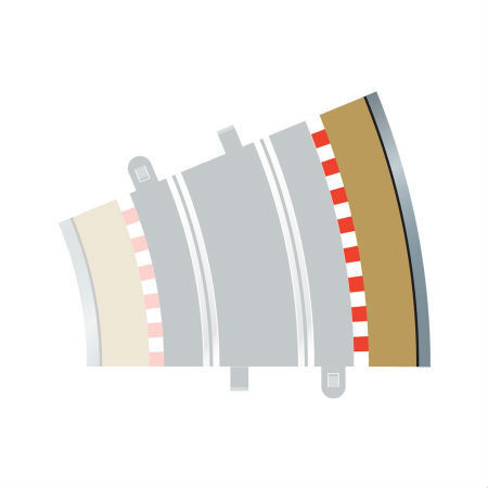 Scalextric Rad. 3 Outer Borders 22.5° x 4