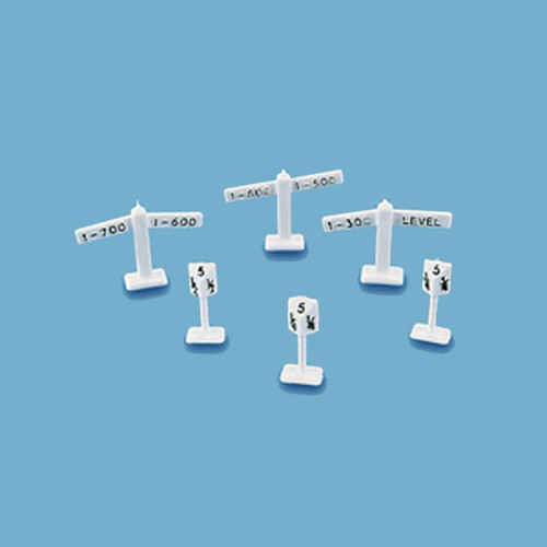 Modelscene OO/HO Level Signs & Posts