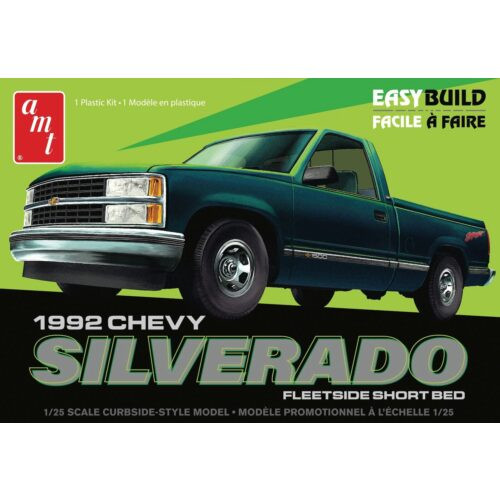 AMT 1:25 1992 Chevy Silverado Fleetside Short Bed Pickup Plastic Model Kit