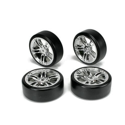 Team Magic E4D Drift Tyre & Rim Silver