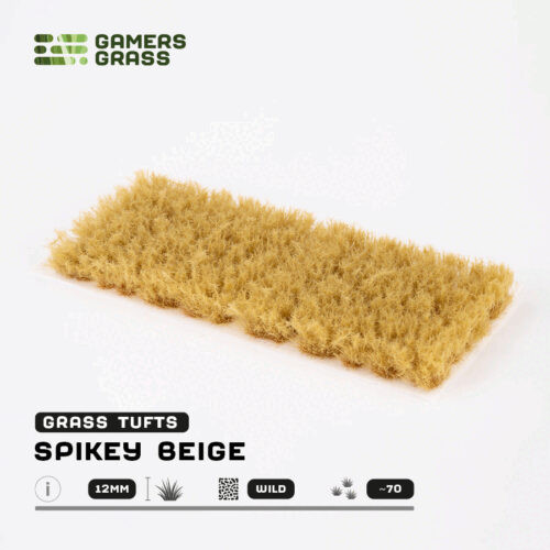 Gamers Grass Spikey Beige 12mm Wild Tufts