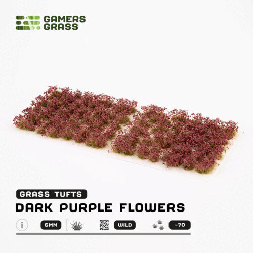 Gamers Grass Dark Purple Flowers 6mm Wild