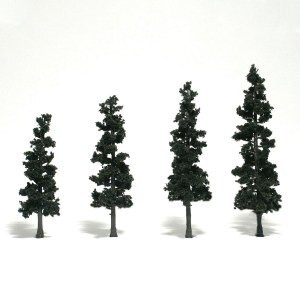 Woodland Scenics Trees Conifer Green 4"-6"