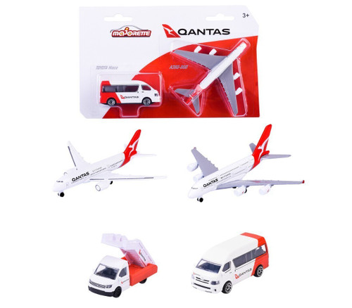 Majorette Qantas Plane & Vehicle 1pc