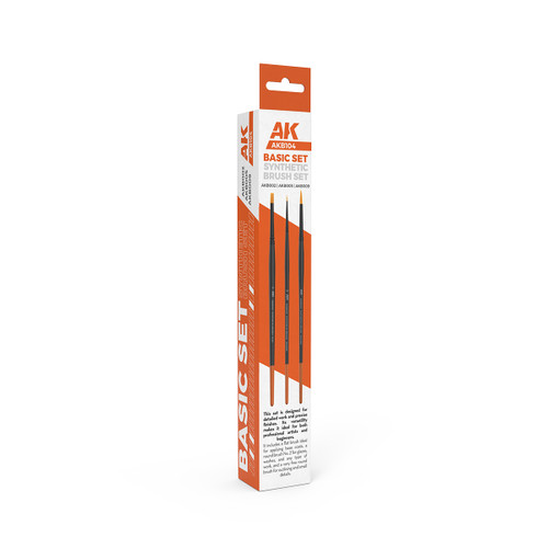 AK Interactive Basic 3 Brushes Set