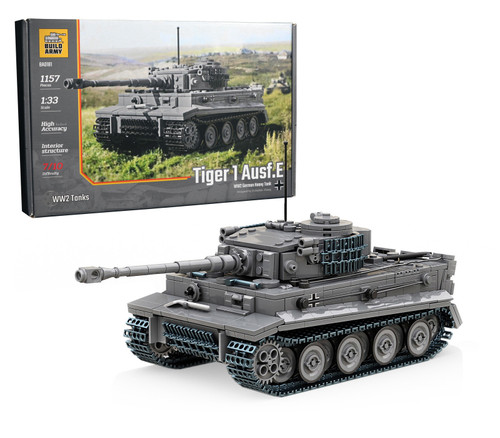 Build Army Tiger I Tank in Grey