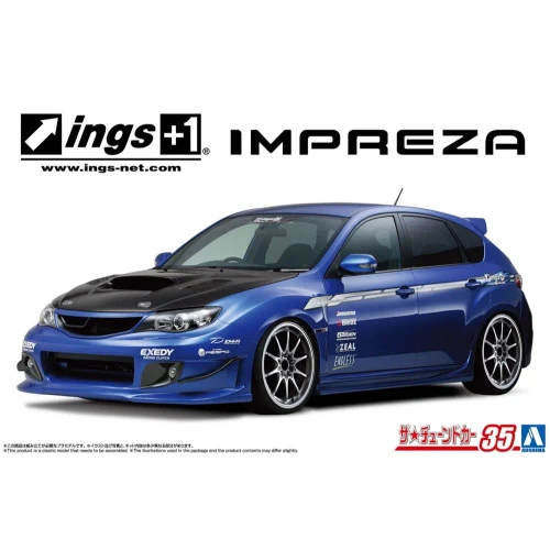 Aoshima 1:24 2007 Subaru Impreza WRX STI Plastic Model kit