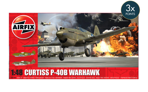 Airfix 1:48 Curtiss P-40B Warhawk Plastic Model Kit