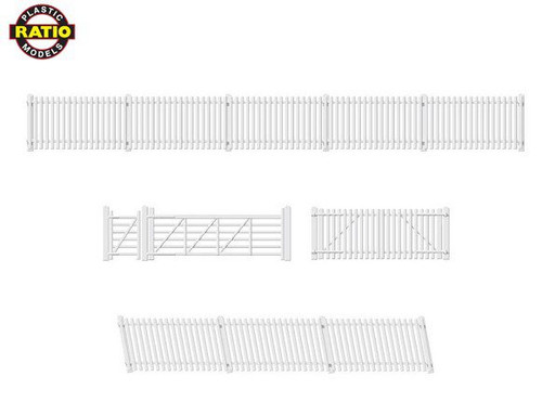 RATIO OO GWR Station Fencing, White