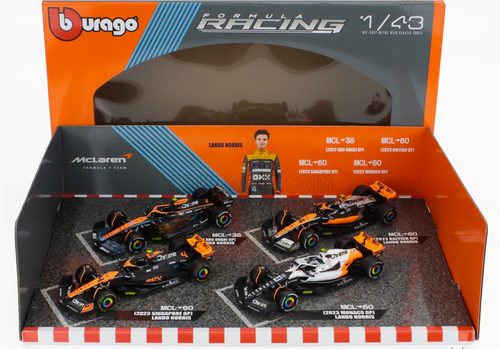 Bburago 1:43 McLaren #4 Norris 4 Set