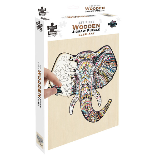Puzzle Master Elephant Wooden Jigsaw 137pc