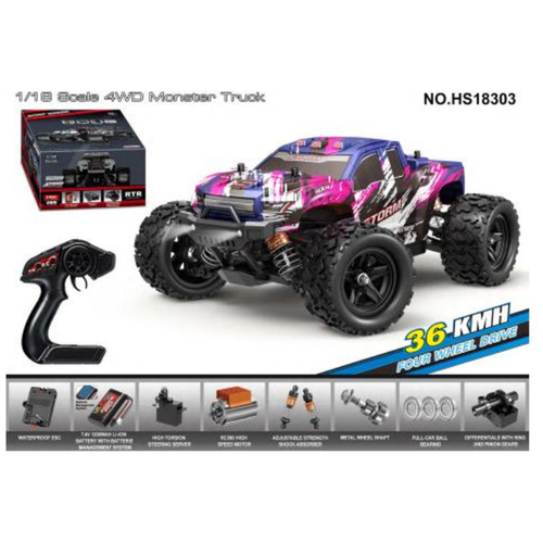 Tornado RC 1/18 Storm 4WD Truck RTR Purpl