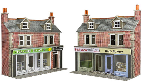 Metcalfe OO/HO Relief Shop Fronts Brick