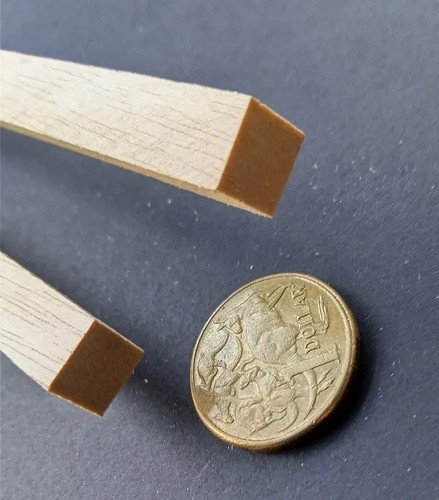 Brad White Scale Lumber Strip Wood 10mm x 10mm