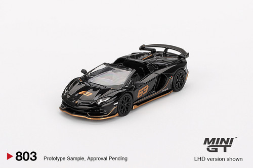 Mini GT 1:64 Lamborghini Aventador SVJ 63 Roadster Nero Aldebaran
