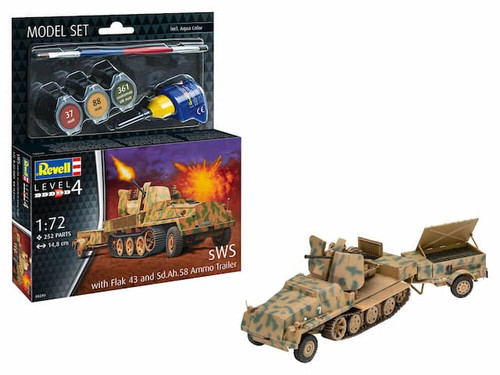 Revell 1:72 sWS w/Flak43+Ammo Trailer