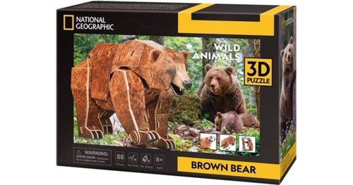Cubic Fun Brown Bear 3D Puzzle