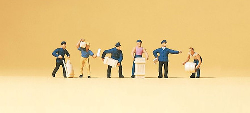 Preiser N Delivery Men w/Loads