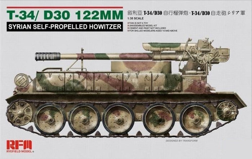 Ryefield Model 1:35 T-34/D-30 122mm Syrian