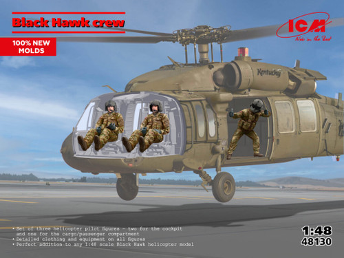 ICM 1:48 Black Hawk Crew 3 Figures