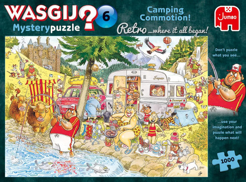 Holdson Wasgij? Mystery 6 - Camping Commotion! Retro 1000pc Puzzle