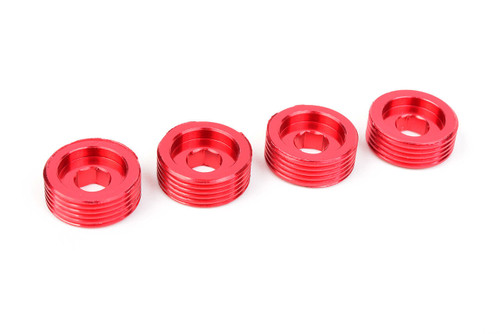 Team Corally - Pivot Ball Adjusting Nut - Aluminium - Red - (4 pcs)
