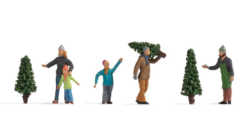 Noch HO Model Figures - Selling Christmas Trees