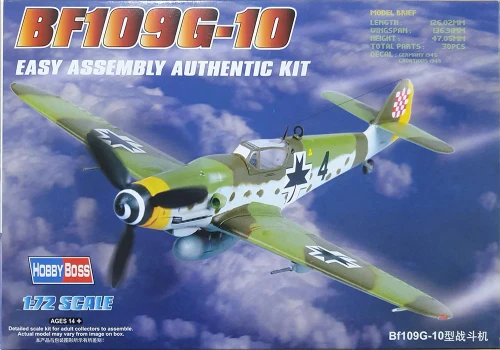 HobbyBoss 1:72 Messerschmidt Bf109 G-10 Fighter Aircraft WWII Plastic Model Kit