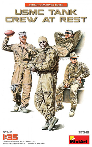 Mini Art 1:35 USMC Tank Crew at Rest Plastic Model Kit