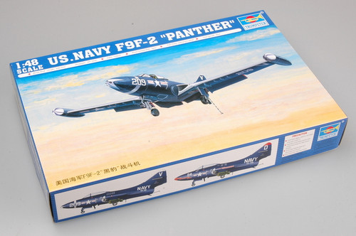 Trumpeter 1:48 U.S.  Navy F9F-2 Panther Fighter Plastic Model Kit
