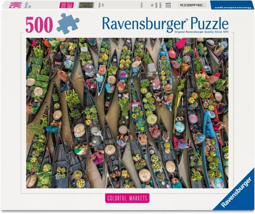 Ravensburger - Floating Market, Indonesia 500pc Puzzle