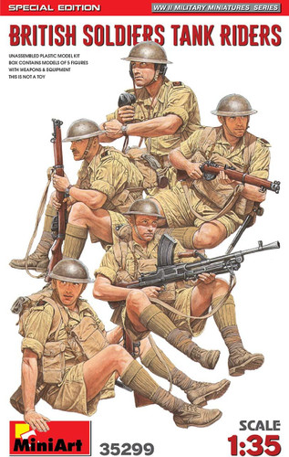 Mini Art 1:35 British Soldiers Tank Riders Special Edition Plastic Model Kit