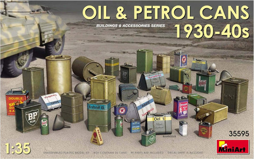 Mini Art 1:35 Oil & Petrol Cans 1930 - 1940s Plastic Model kit