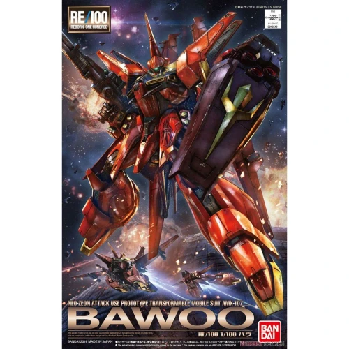 Bandai Gundam 1:100 (RE/100) Reborn-One Hundred Bawoo Plastic Model Kit