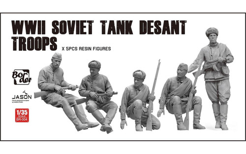 Border Model 1:35 WWII Soviet Tank Desant Troops Plastic Model Kit