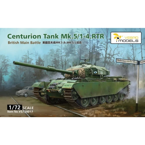 Vespid Models 1:72 Centurion British Main Battle Tank Mk.5/1-4.RTR Plastic Model Kit
