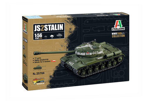 Italeri 1:56 WWII JS2 Josif Stalin Tank Plastic Model Kit