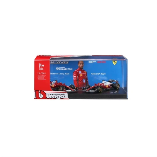 Bburago 1:64 2025 F1 Ferrari SF-25 #44 Lewis Hamilton Twin Set (without helmets) Diecast Models