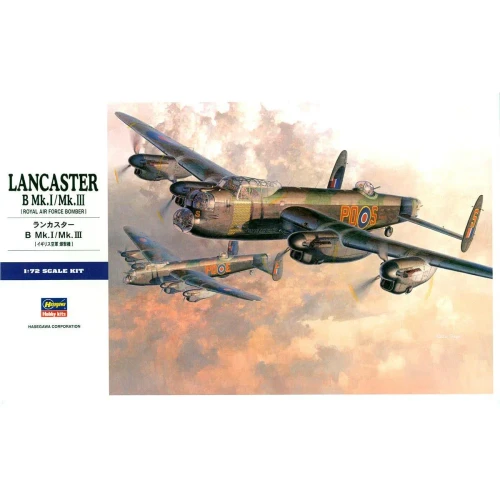 Hasegawa 1:72 WWII Lancaster B Mk.I/Mk.III with RAAF Decals Plastic Model Kit