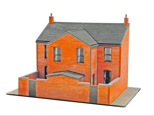 Peco N Gauge Linesdie Victorian House Backs Model Kit