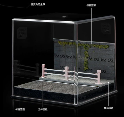 SCJ 1:64 Street Side Background Railing Miniature Diorama