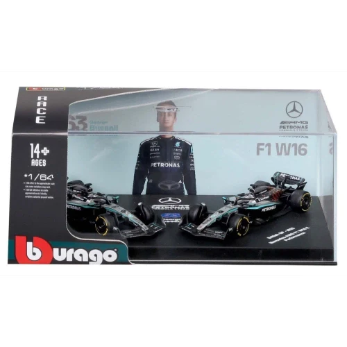 Bburago 1:64 F1 2025 Mercedes #63 G. Russell Twin Pack