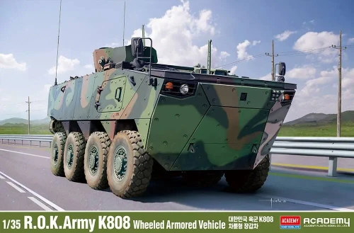Academy 1:35 R.O.K. Army K808 Wheeled Armored Vehicle Plastic Model Kit