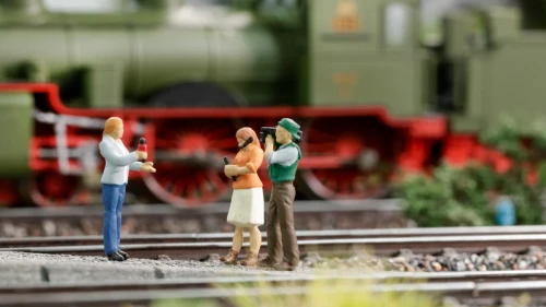 Noch HO Funny-Scenes Reporter Team Model Figure Set